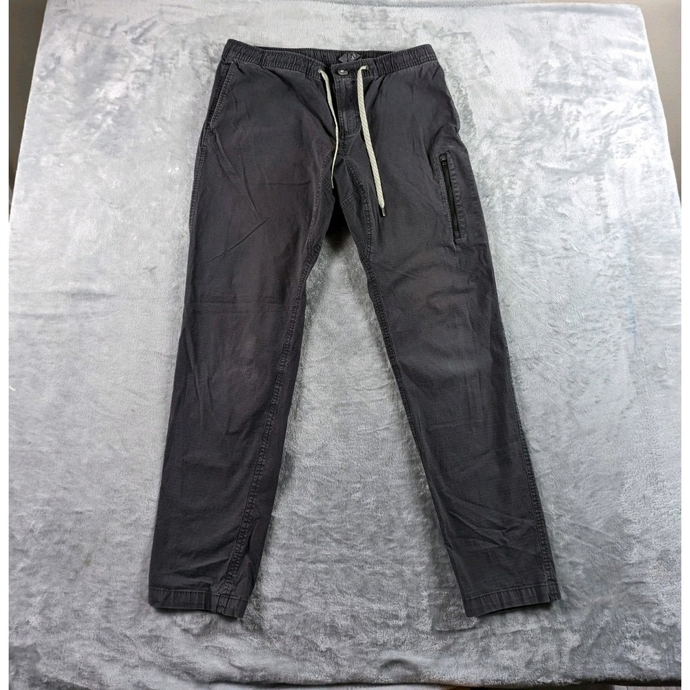 Vuori Ripstop Climber Pants Mens XL Gray Organic Cotton Stretch Drawstring V412